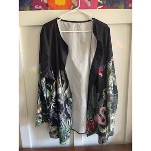 Womens 4x animal print cardigan